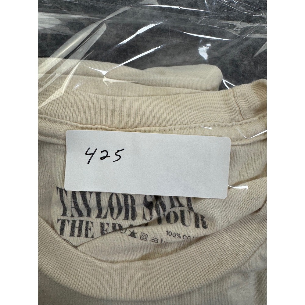 Taylor Swift The Eras Tour Graphic T Shirt Beige Large Cotton - Picture 8 of 8